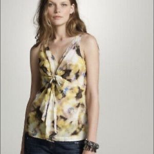 J.Crew Fleurette Bow Cami in Silk + Cotton
